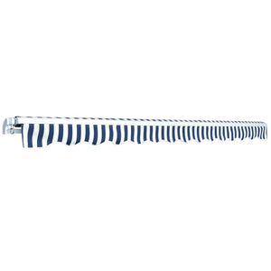 Gelenkarmmarkise 450 cm Blau/Weiß
