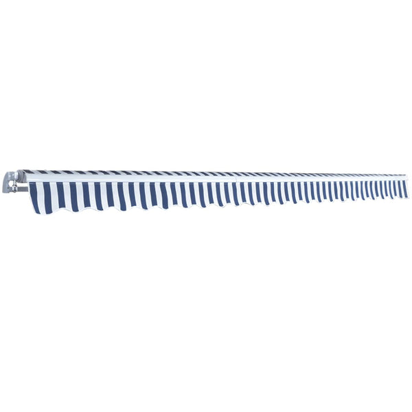 Gelenkarmmarkise 500 cm Blau/Weiß