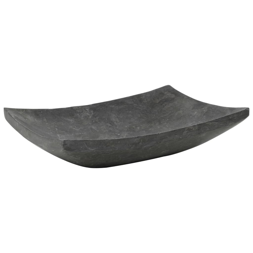 Waschbecken 50x35x12 cm Marmor Schwarz
