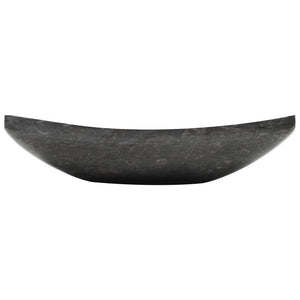 vidaXL Lavabo 50x35x12 cm Marbre Noir