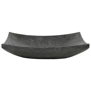 vidaXL Lavabo 50x35x12 cm Marbre Noir