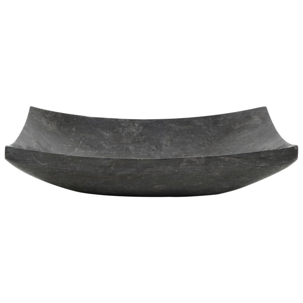 vidaXL Lavabo 50x35x12 cm Marbre Noir