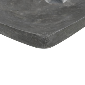 vidaXL Lavabo 50x35x12 cm Marbre Noir