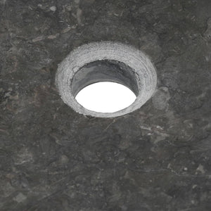 vidaXL Lavabo 50x35x12 cm Marbre Noir