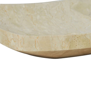 Waschbecken 50x35x12 cm Marmor Cremefarben