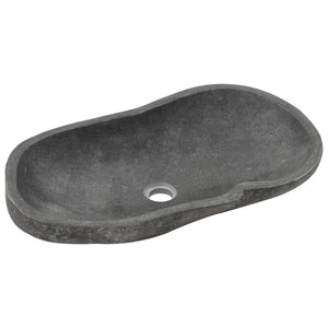 Waschbecken Flussstein Oval 60-70 cm