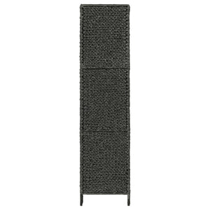 4-teiliger Paravent Schwarz 154×160 cm Wasserhyazinthe