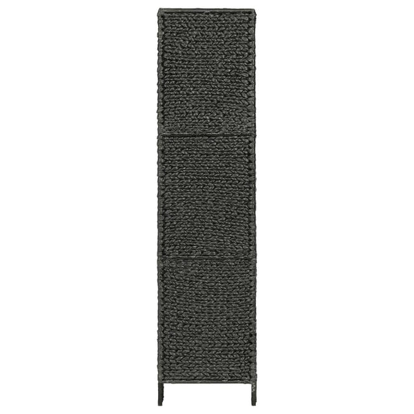 4-teiliger Paravent Schwarz 154×160 cm Wasserhyazinthe