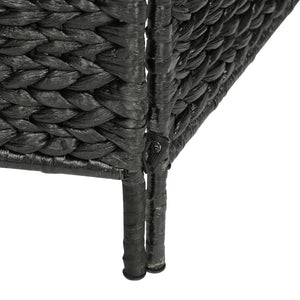 4-teiliger Paravent Schwarz 154×160 cm Wasserhyazinthe