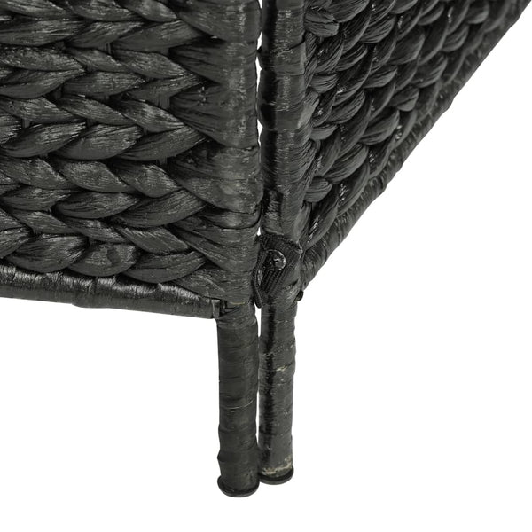 4-teiliger Paravent Schwarz 154×160 cm Wasserhyazinthe