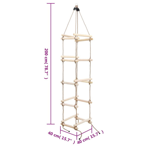 Kinder Strickleiter Holz - 200cm