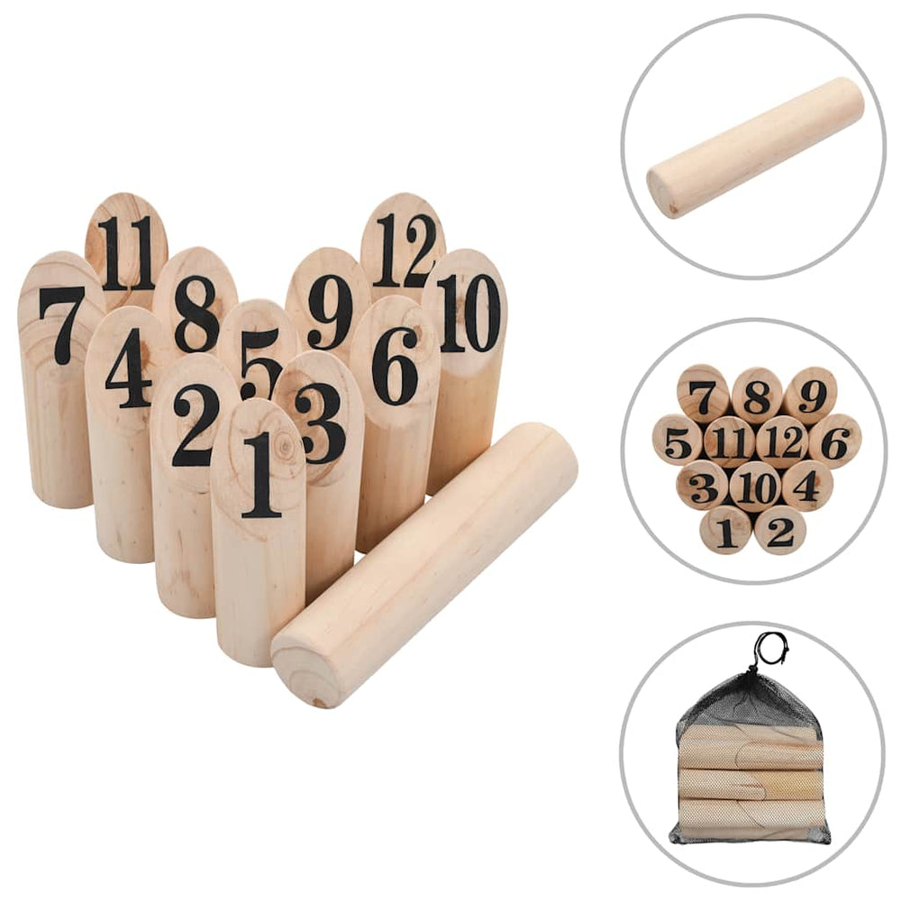 vidaXL Jeu de Kubb en bois