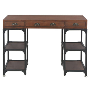 Schreibtisch mit 3 Schubladen 110x50x78 cm Massivholz Tanne