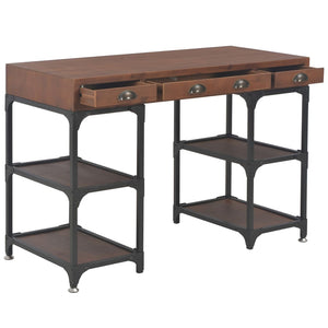 Schreibtisch mit 3 Schubladen 110x50x78 cm Massivholz Tanne