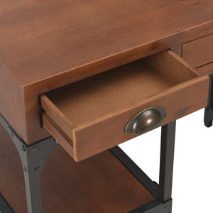 Schreibtisch mit 3 Schubladen 110x50x78 cm Massivholz Tanne