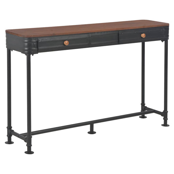 Konsolentisch mit 2 Schubladen 120x30x75 cm Massivholz Tanne