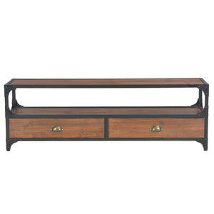 TV-Schrank mit 2 Schubladen 120x30x40 cm Massivholz Kiefer