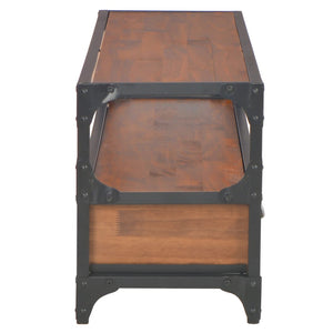 TV-Schrank mit 2 Schubladen 120x30x40 cm Massivholz Kiefer