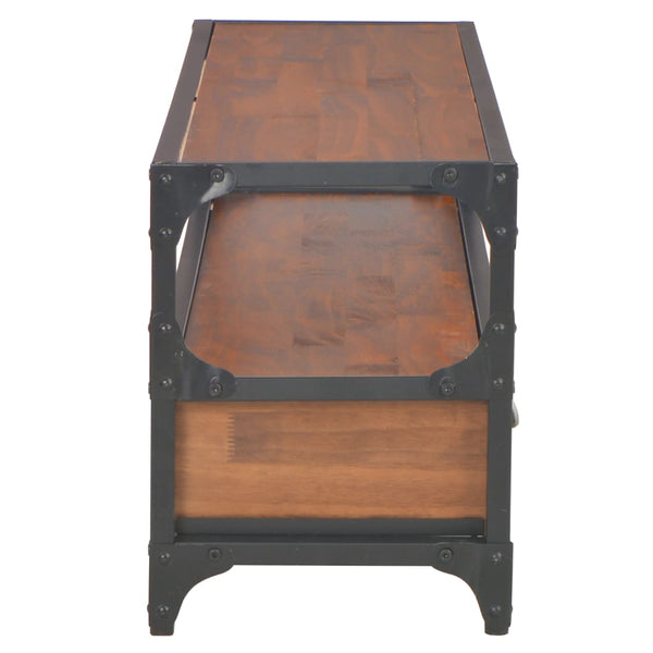 TV-Schrank mit 2 Schubladen 120x30x40 cm Massivholz Kiefer