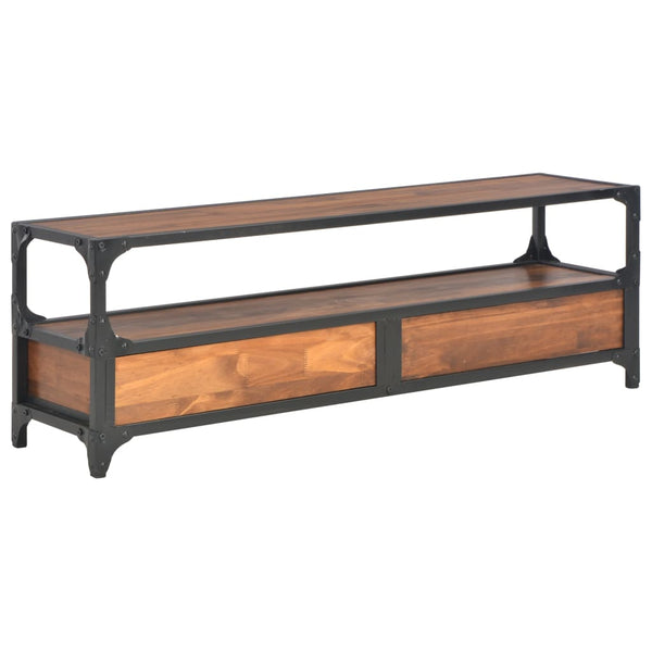 TV-Schrank mit 2 Schubladen 120x30x40 cm Massivholz Kiefer