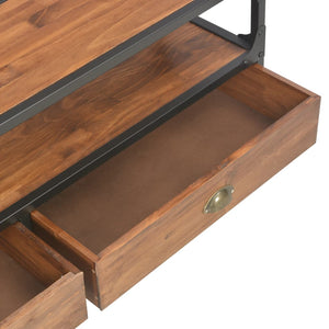 TV-Schrank mit 2 Schubladen 120x30x40 cm Massivholz Kiefer