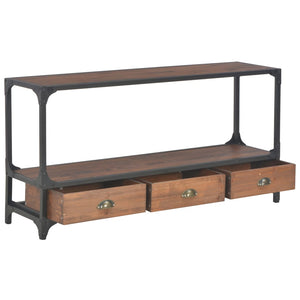 TV-Schrank mit 3 Schubladen 120x30x60 cm Massivholz Kiefer