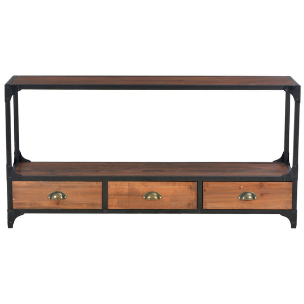TV-Schrank mit 3 Schubladen 120x30x60 cm Massivholz Kiefer