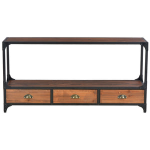 TV-Schrank mit 3 Schubladen 120x30x60 cm Massivholz Kiefer