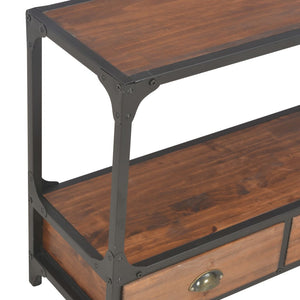 TV-Schrank mit 3 Schubladen 120x30x60 cm Massivholz Kiefer