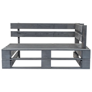 Outdoor-Sofa Paletten mit Kissen in Grau Kiefernholz