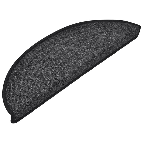 Stufenmatten 15 Stk. 56x17x3 cm Anthrazit Halbrund