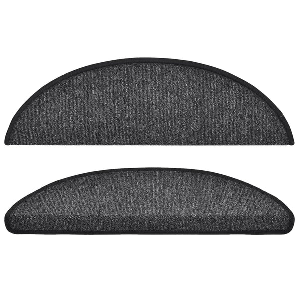 Stufenmatten 15 Stk. 56x17x3 cm Anthrazit Halbrund