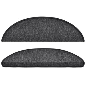 Stufenmatten 15 Stk. 56x17x3 cm Anthrazit Halbrund