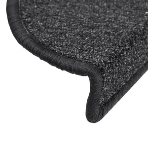 Stufenmatten 15 Stk. 56x17x3 cm Anthrazit Halbrund