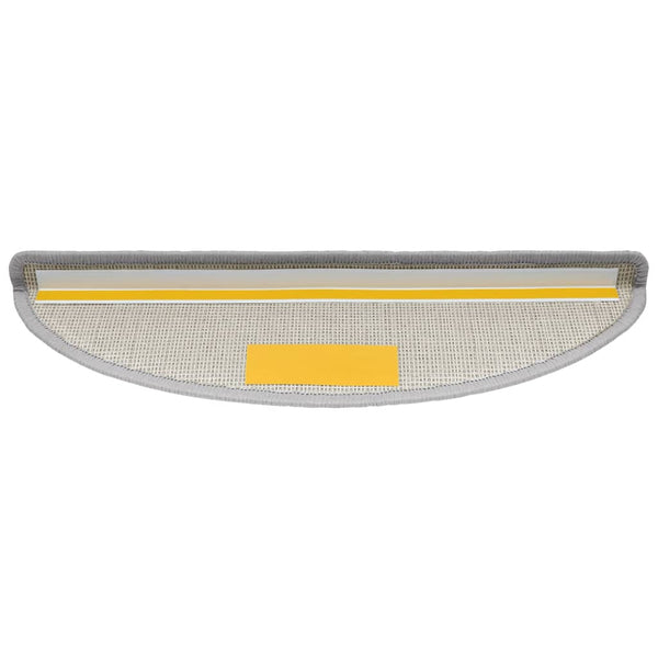 vidaXL Tapis de marche d'escalier 15 pcs Gris clair 56 x 17 x 3 cm
