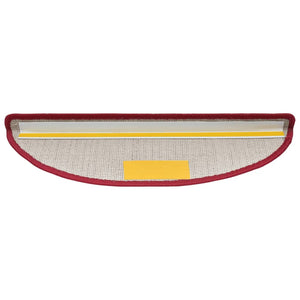 vidaXL Tapis de marche 15 pcs 56x17x3 cm Rouge Semi-circulaire