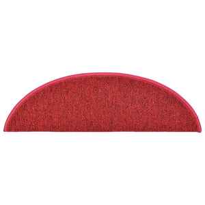 vidaXL Tapis de marche 15 pcs 56x17x3 cm Rouge Semi-circulaire