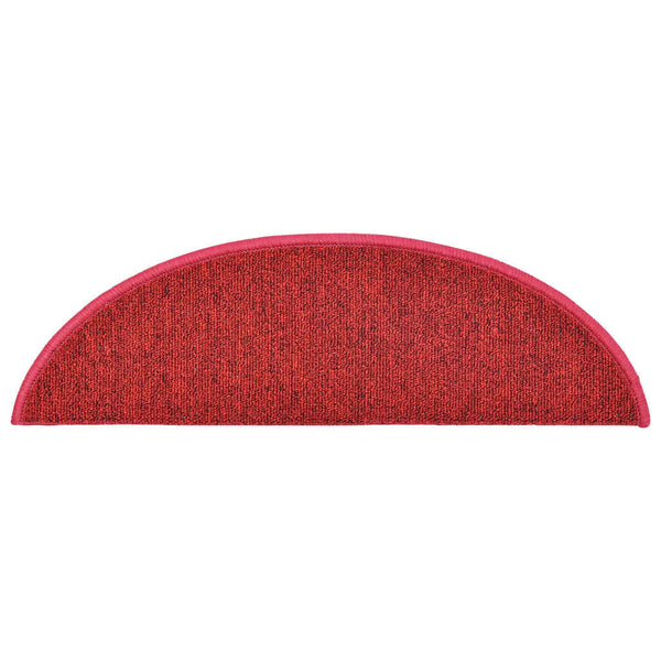 vidaXL Tapis de marche 15 pcs 56x17x3 cm Rouge Semi-circulaire
