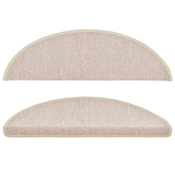 Stufenmatten 15 Stk. 56x17x3 cm Taupe Halbrund