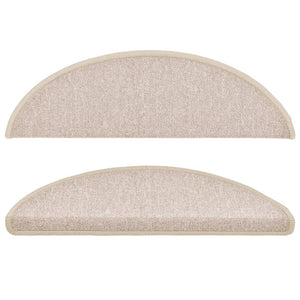 Stufenmatten 15 Stk. 56x17x3 cm Taupe Halbrund