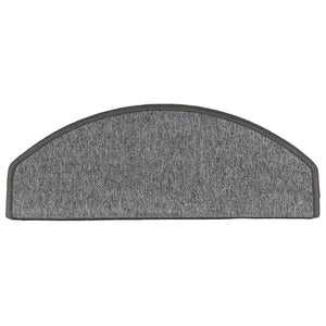 Stufenmatten 15 Stk. 65x24x4 cm Dunkelgrau Halbrund Groß