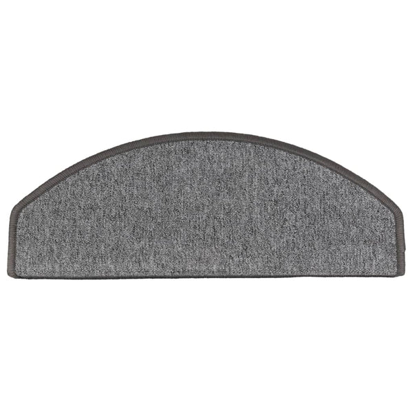 Stufenmatten 15 Stk. 65x24x4 cm Dunkelgrau Halbrund Groß