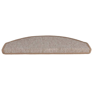 vidaXL Tapis de marche 15 pcs 65x24x4 cm Marron clair demi-rond grand