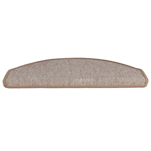 vidaXL Tapis de marche 15 pcs 65x24x4 cm Marron clair demi-rond grand