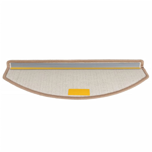 vidaXL Tapis de marche 15 pcs 65x24x4 cm Marron clair demi-rond grand