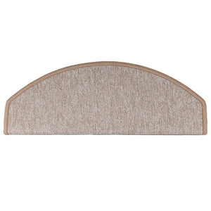 vidaXL Tapis de marche 15 pcs 65x24x4 cm Marron clair demi-rond grand