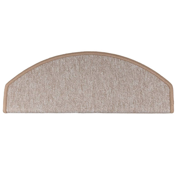 vidaXL Tapis de marche 15 pcs 65x24x4 cm Marron clair demi-rond grand