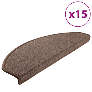 Stufenmatten 15 Stk. 65x24x4 cm Kaffeebraun Halbrund Groß