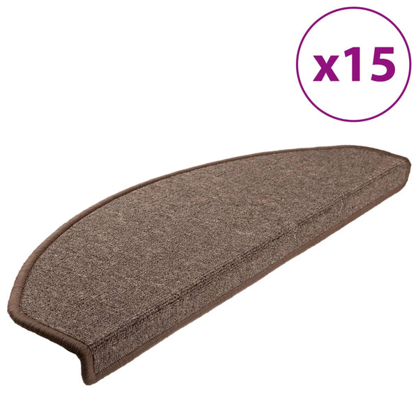 Stufenmatten 15 Stk. 65x24x4 cm Kaffeebraun Halbrund Groß