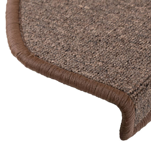 Stufenmatten 15 Stk. 65x24x4 cm Kaffeebraun Halbrund Groß